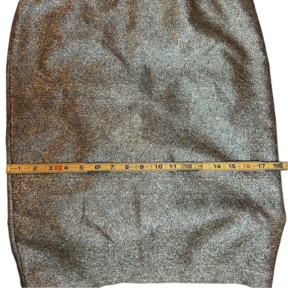 Worthington Gold Pebble Metallic Shimmer Pencil Holiday Celebration Classy Skirt - Picture 15 of 15